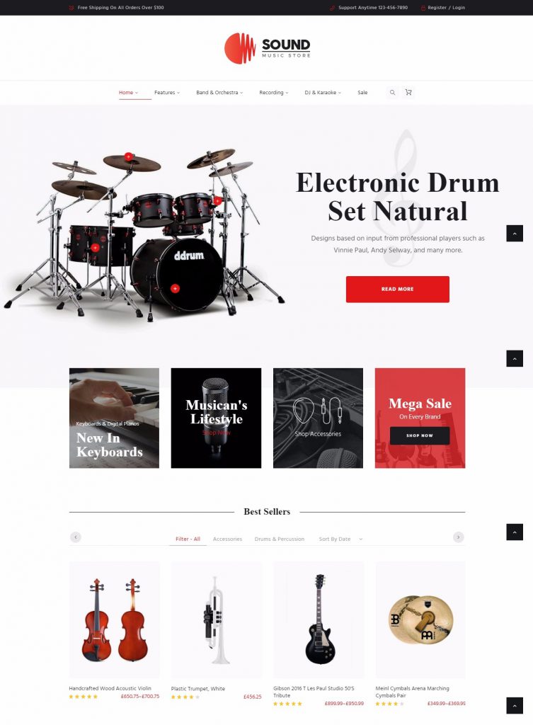 Mẫu website MẪU WEBSITE EVENT SỰ KIỆN SOUND MUSIC STORE